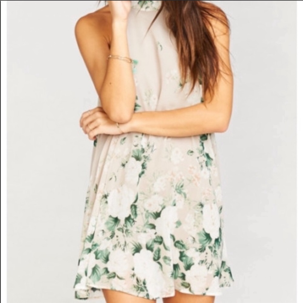 SMYM bouquet toss v-right back mini dress